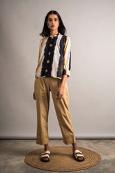 Striped Tie Dye top - Auruhfy India